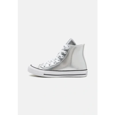 Afbeelding van Converse Chuck Taylor ALL STAR Unisex Sneakers hoog voor kinderen, Maat: 39, Silver/white Hoogwaardig imitatieleer
