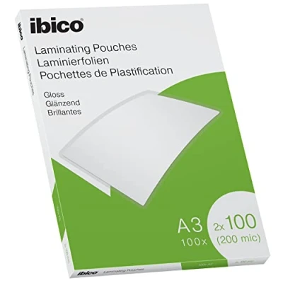 Afbeelding van Ibico Lamineerhoezen voor A3 Documenten 2 x 100 Micron stuks Glanzend