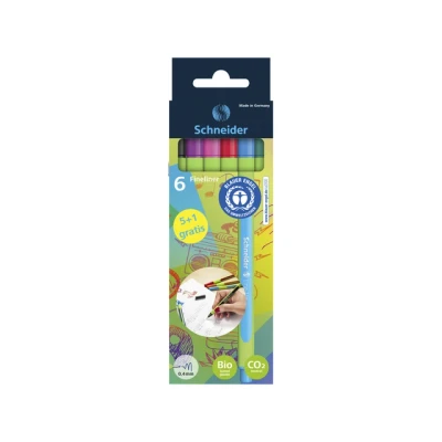 Afbeelding van Schneider Line Up fineliner 0,4 mm, 5 + 1 gratis, assorti
