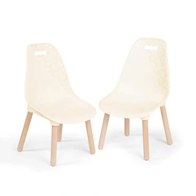 Afbeelding van B. spaces by Battat Kid Century Modern: Stoelset Trendy kinderformaat meubelset van TWEE stoelen in ivoor