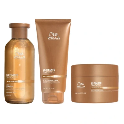Afbeelding van Wella Ultimate Smooth Shampoo 200ml + Conditioner Mask 150ml bundel/set/pakket