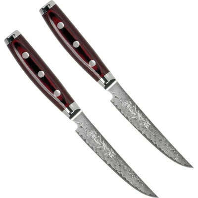 Afbeelding van Yaxell Super Gou Steakmessenset 12 cm 2 delig 161 Lagen Damaststaal SG2 Staal 63 HRC C...