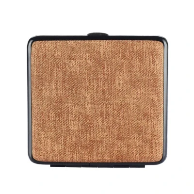 Afbeelding van Mevsim Store® Sigarettendoosje Bruin 20 Sigaretten Met Stoffen Buitenlaag