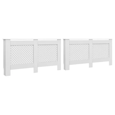 Afbeelding van Radiatorombouwen 2 st 152x19x81,5 cm MDF wit