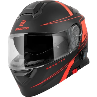 Afbeelding van Bogotto H271 Taog Bluetooth Helm, zwart oranje, afmeting M voor man