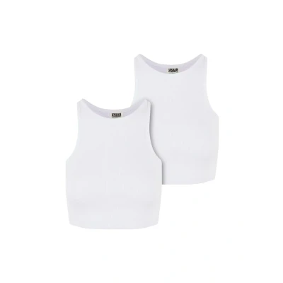 Afbeelding van Urban Classics Cropped 2PACK Top, Dames, Maat: XL, white
