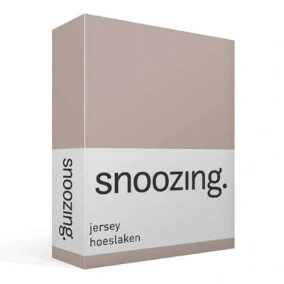 Afbeelding van Snoozing Jersey Hoeslaken 100% gebreide katoen 160x200 cm Taupe