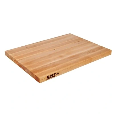 Afbeelding van Boos Block Professionele snijplank, groot, 40 x 25 2,5 cm, esdoorn hout, serveerplank, snijplank antibacterieel, houten met handvat, broodplank