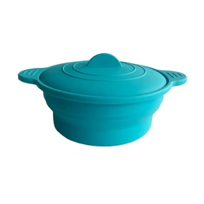 Afbeelding van ELECTROHOGAR Stoompan Voor Oven en Magnetron Opvouwbare Siliconen Bak Stoomkoken Gemakkelijk op te Bergen (1200ml)
