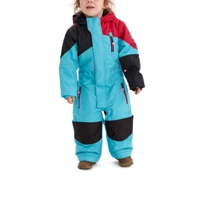 Afbeelding van Killtec Kesley Mini Skioverall voor kinderen, uniseks, sneeuwpak met capuchon, 10.000 mm waterkolom, waterdicht, turquoise, 86 92 EU