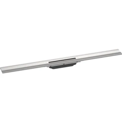 Afbeelding van hansgrohe RainDrain Flex Doucheafvoergoot 900 mm, afvoerafvoer douche in te korten voor wandmontage, geborsteld roestvrij staal