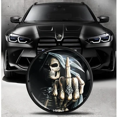 Afbeelding van Biomar Labs Compatibel met BMW Embleem 51148132375 Tuning Badge Logo 82 mm Skull EO 25