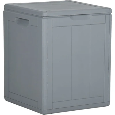 Afbeelding van vidaXL Tuinbox 90 L PP rattan grijs