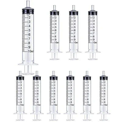 Afbeelding van GSSFASHION 10 stuks ml/10 cc spuit zonder naald voor handwerk, huisdiervoeding, industrie en wetenschap (10 ml), transparant