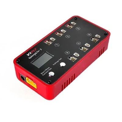 Afbeelding van VIFLY WhoopStor V3 1S LiPo Batterij Opslag Oplader en Ontlader met LCD Display Tiny Whoop Charger PH2.0 BT2.0 Connectoren