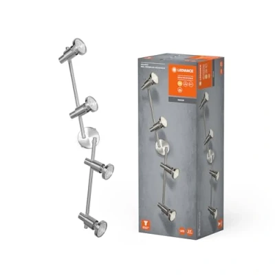 Afbeelding van Ledvance armatuur gu10 10 4w 920lm 2700k cri80 89 ip20 opbouw beh zilver aluminium hxbxl 170x90x486mm 4058075540583