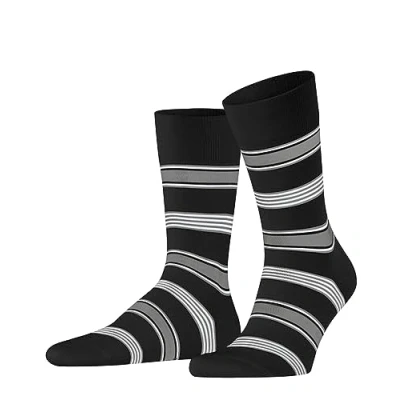 Afbeelding van Falke Marina Stripe Business &amp; Casual Sokken black, Heren, Maat: 41/42, Black