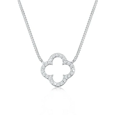 Afbeelding van Elli Cloverleaf LUCK Ketting, Dames, Maat: 40, Weiß