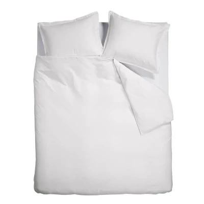 Afbeelding van Dekbedovertrek Ambiante Satin Uni Wit Satijn 200 x / 220 cm 2 Persoons