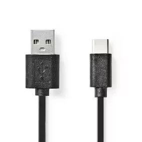 Afbeelding van USB A naar C kabel 3 meter 2.0 (Vertind koper, Zwart)