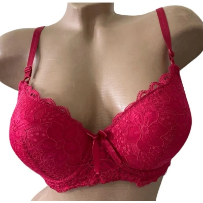 Afbeelding van Dames BH 1267 push up met kant 70B donkerrood