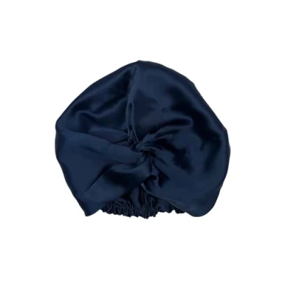 Afbeelding van Jasmine Silk Pure Mulberry Zijden Tulband Hoed Slaap Cap Bonnet, marineblauw, One size