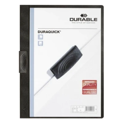 Afbeelding van Durable 227001 Duraquick Klemmap, voor 1 20 bladen, stuks, zwart