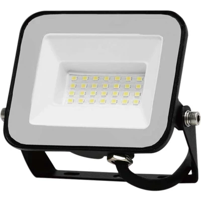 Afbeelding van V TAC VT 44020 B Zwarte LED Schijnwerper Samsung IP65 20W 1620 Lumen 6500K 5 Jaar