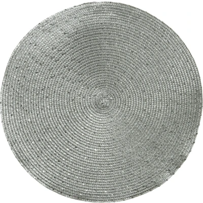 Afbeelding van 1x stuks ronde Placemats zilver 38 cm van kunststof