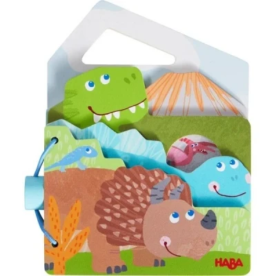 Afbeelding van HABA Houten babyboek Dino&#039;s