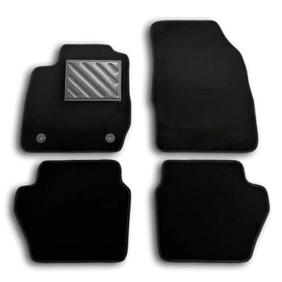 Afbeelding van Ford Fiesta VI Restyling vloermatten 2011 2016 Fix Rond, precies passend, antislip, versterkte hielkussens van rubber