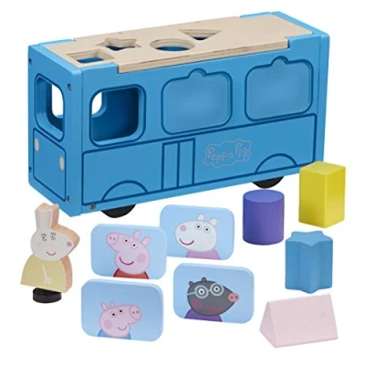 Afbeelding van Peppa Pig Wood Play School Bus Sorter (20 00118)