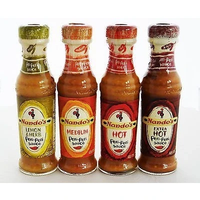 Afbeelding van Nandos Peri Sauces 125 ml, citroen en kruiden (mild), medium, hete extra saus. by Nando&#039;s