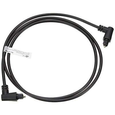Afbeelding van Digitale optische Toslink audio kabel met haakse connectoren en draaibare kop 4mm / zwart 1 meter