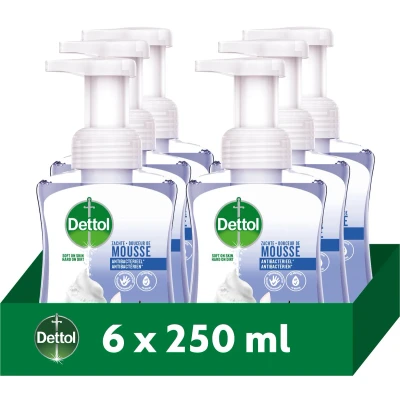 Afbeelding van Dettol Handzeep Zachte Mousse Antibacterieel Orchidee &amp; Vanille 6 x 250 ml