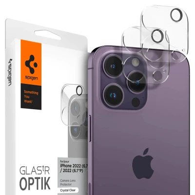 Afbeelding van Spigen Camera Lens Glass Protector iPhone 14 Pro / (Clear) AGL05228 (2 pack)