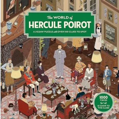 Afbeelding van The World of Hercule Poirot: A 1000 piece jigsaw Puzzle: puzzle with over 100 clues to spot: perfect family gift for fans Agatha Christie