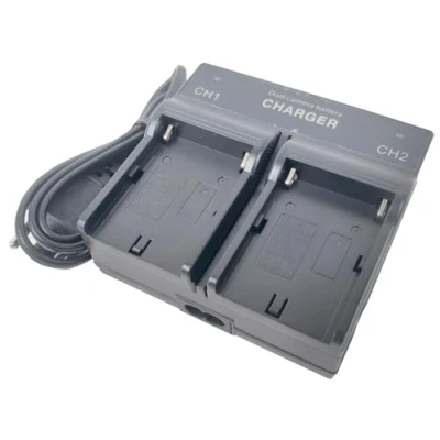 Afbeelding van Dual Channel batterijlader compatibel met Sony NP F330 F550 F570 F750 F770 F960 F970 CCD TRV DCR serie handycam camcorder fotografie led vedio licht