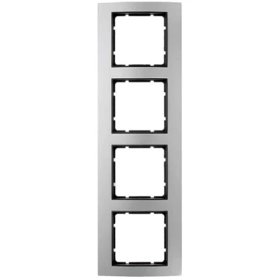 Afbeelding van Berker B.3 afdekraam 4 voudig aluminium/antraciet