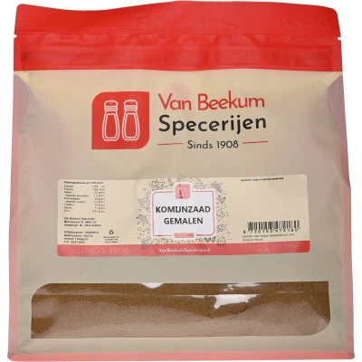 Afbeelding van Van Beekum Specerijen Komijnzaad Gemalen 1 kilo (hersluitbare stazak)