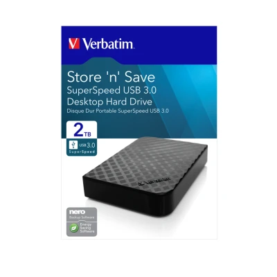 Afbeelding van Verbatim Store n Save 2TB 3.5 Externe Harde Schijf