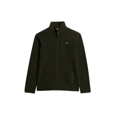 Afbeelding van Superdry Mannen Polar Fleece met Volledige Rits Groen Grootte: L