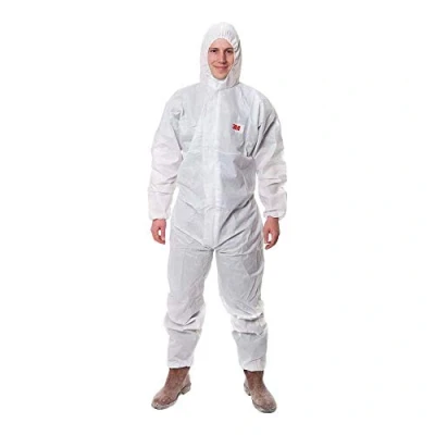 Afbeelding van 3M 4515 beschermende kleding 5/6, SMS polypropyleen, wit, maat M.