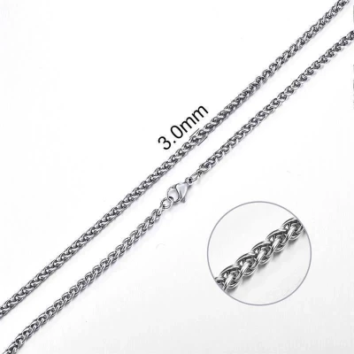 Afbeelding van Ketting vossenstaart schakel staal 50cm 3mm zilverkleurig