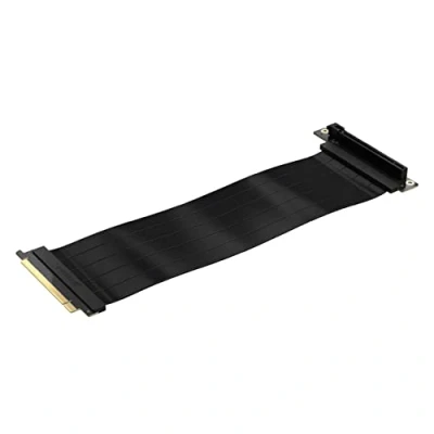 Afbeelding van Corsair Premium PCIe 4.0 x16 verlengkabel 300 mm EMI afgeschermd 90 vrouwelijke connector achterwaarts compatibel met 3.0 systemen zwart