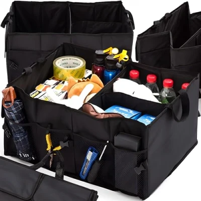Afbeelding van Retoo Auto Kofferbaktas Organizer Kofferbak Opbergdoos Universele Vouwdoos Opvouwbaar Vouwbox Kofferbakorganizer Autobox Versterkt en Stabiel