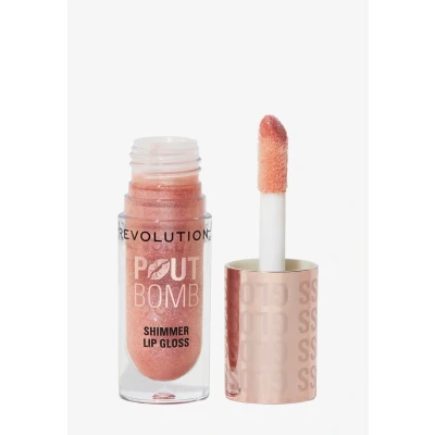 Afbeelding van Makeup Revolution POUT BOMB Shimmer Gloss Lipgloss, Maat: 4.5 ml, Glimmer nude