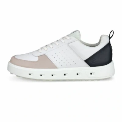 Afbeelding van ECCO Street 720 Golfschoenen, Heren, Maat: 47, White/black/gravel Leer en textiel