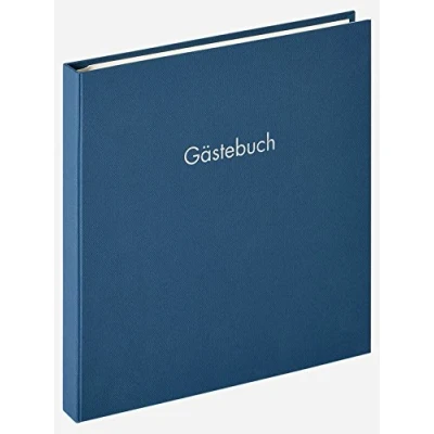 Afbeelding van walther design gastenboek blauw 26 x 25 cm met reliëf en spiraalbinding, Fun GB 206 L