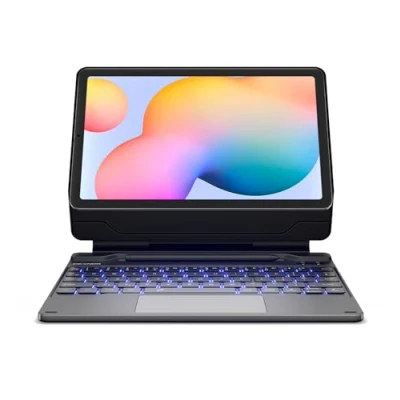 Afbeelding van Dexnor Toetsenbord Case voor Samsung Galaxy Tab S6 Lite 10.4 Inch met Magnetische Zwevende Cantilever Stand Multi Touch Trackpad Draadloze Backlit S Pen Houder